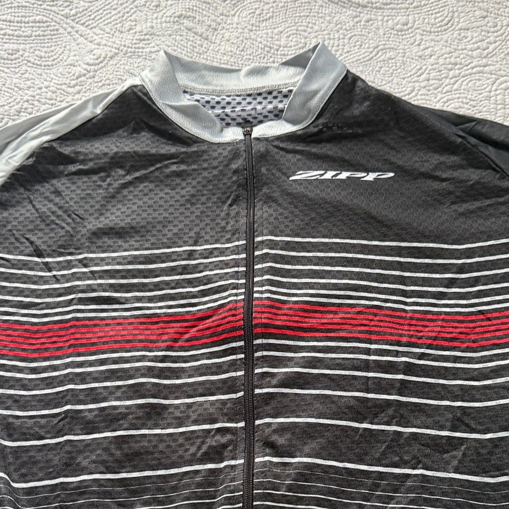 Men's Black and Red ZIPP Cycling Jersey
